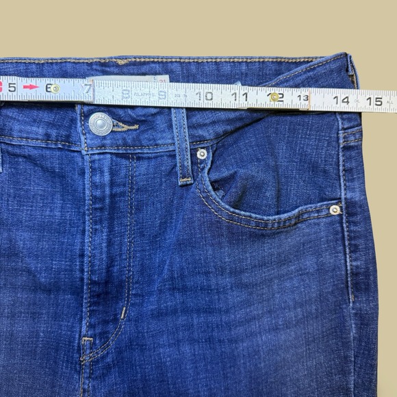 Levi's 725 High Rise Bootcut Jeans Women's Size 31 Blue Denim Stretch Slim Fit - Picture 7 of 13